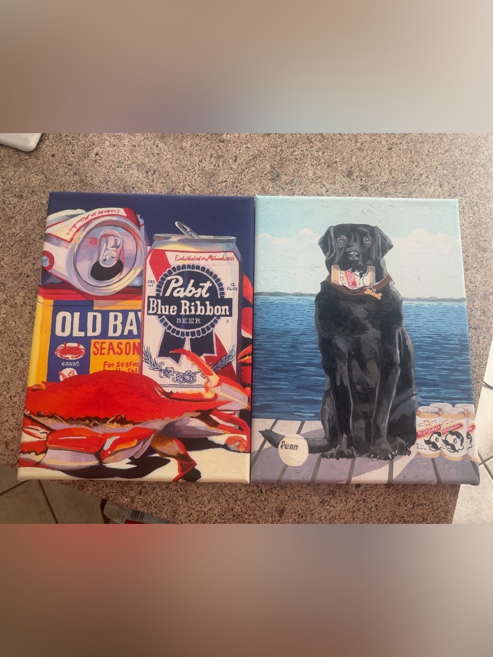 Dog Art Canvas - Black Labrador Print